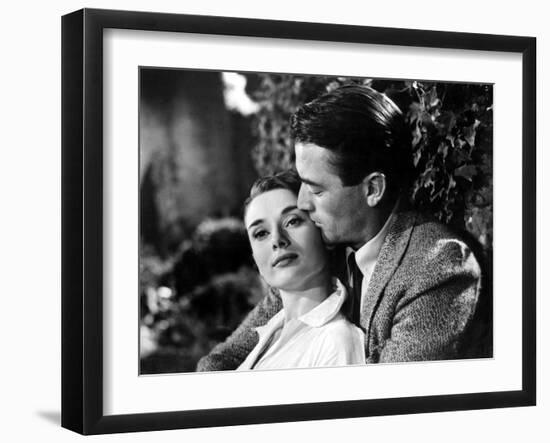 Roman Holiday, Audrey Hepburn, Gregory Peck, 1953-null-Framed Premium Photographic Print