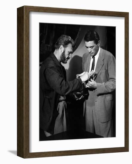 Roman Holiday, Eddie Albert, Gregory Peck, 1953-null-Framed Photo