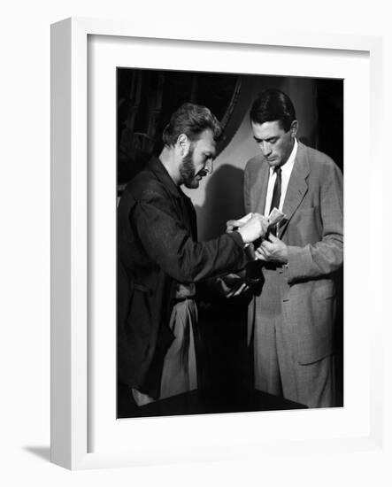 Roman Holiday, Eddie Albert, Gregory Peck, 1953-null-Framed Photo