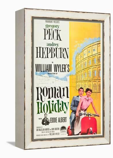 Roman Holiday, Eddie Albert, Gregory Peck, Audrey Hepburn, 1953-null-Framed Stretched Canvas