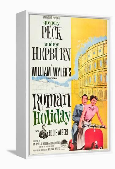 Roman Holiday, Eddie Albert, Gregory Peck, Audrey Hepburn, 1953-null-Framed Stretched Canvas