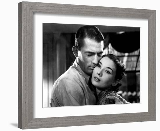 Roman Holiday, Gregory Peck, Audrey Hepburn, 1953-null-Framed Photo