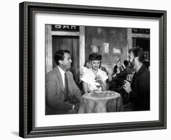 Roman Holiday, Gregory Peck, Audrey Hepburn, Eddie Albert, 1953-null-Framed Photo