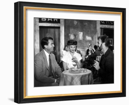 Roman Holiday, Gregory Peck, Audrey Hepburn, Eddie Albert, 1953-null-Framed Photo