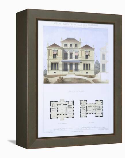 Roman House, from 'Town and Country Houses Based on the Modern Houses of Paris', C.1864-Olive-Framed Premier Image Canvas