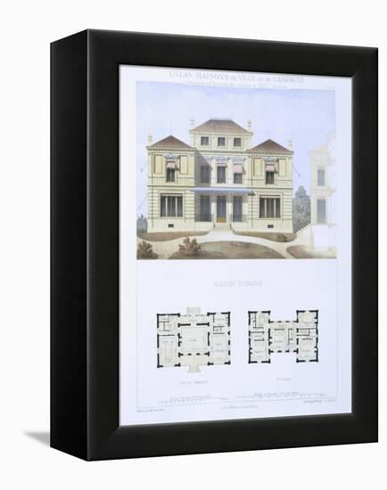 Roman House, from 'Town and Country Houses Based on the Modern Houses of Paris', C.1864-Olive-Framed Premier Image Canvas