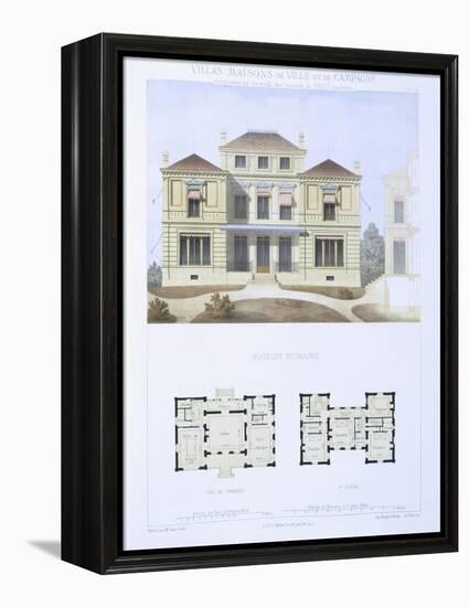 Roman House, from 'Town and Country Houses Based on the Modern Houses of Paris', C.1864-Olive-Framed Premier Image Canvas