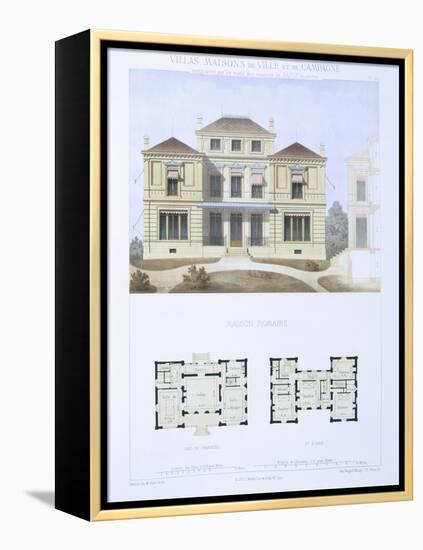 Roman House, from 'Town and Country Houses Based on the Modern Houses of Paris', C.1864-Olive-Framed Premier Image Canvas