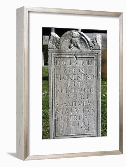 Roman Inscription on Tombstone, c2nd-5th century-Unknown-Framed Giclee Print