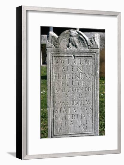 Roman Inscription on Tombstone, c2nd-5th century-Unknown-Framed Giclee Print