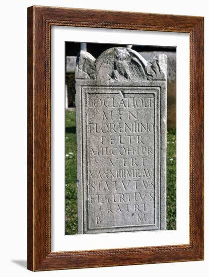 Roman Inscription on Tombstone, c2nd-5th century-Unknown-Framed Giclee Print