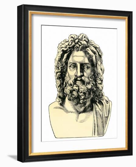 Roman Jupiter, or Zeus in Greek Mythology, God of the Sky and of Laws-null-Framed Giclee Print