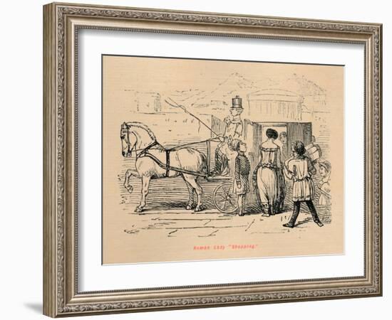 'Roman Lady Shopping', 1852-John Leech-Framed Giclee Print