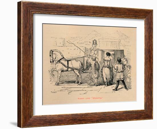 'Roman Lady Shopping', 1852-John Leech-Framed Giclee Print