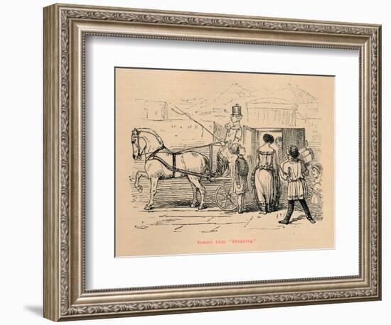 'Roman Lady Shopping', 1852-John Leech-Framed Giclee Print