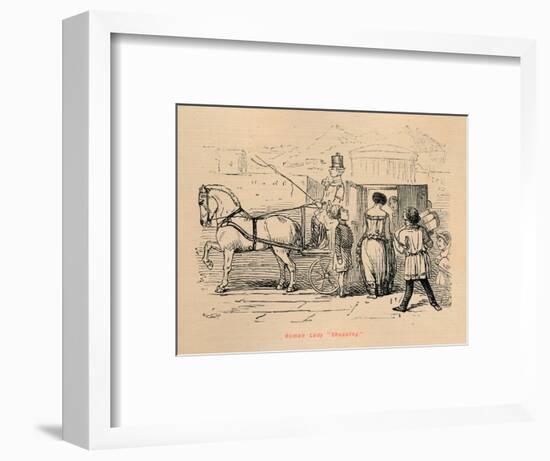 'Roman Lady Shopping', 1852-John Leech-Framed Giclee Print