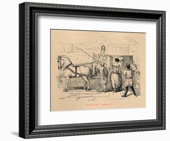 'Roman Lady Shopping', 1852-John Leech-Framed Giclee Print