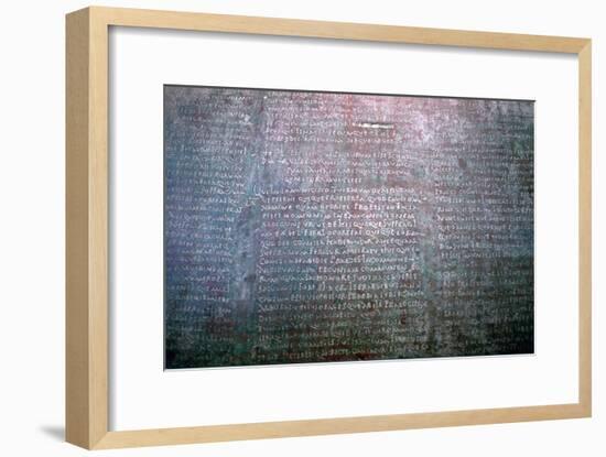 Roman Latin inscription on stone from Spain. Artist: Unknown-Unknown-Framed Giclee Print