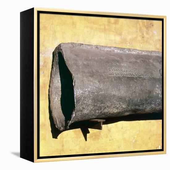 Roman Lead Water-Pipe with inscription, c2nd century-Unknown-Framed Premier Image Canvas