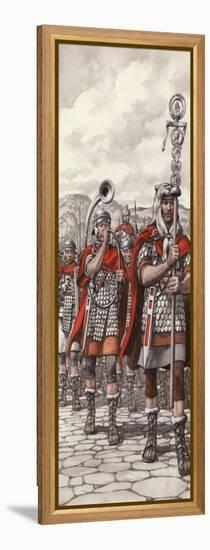 Roman Legions Marching Behind their Standard-Pat Nicolle-Framed Premier Image Canvas