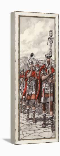 Roman Legions Marching Behind their Standard-Pat Nicolle-Framed Premier Image Canvas