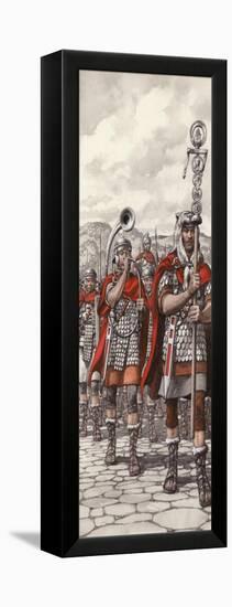 Roman Legions Marching Behind their Standard-Pat Nicolle-Framed Premier Image Canvas