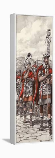 Roman Legions Marching Behind their Standard-Pat Nicolle-Framed Premier Image Canvas