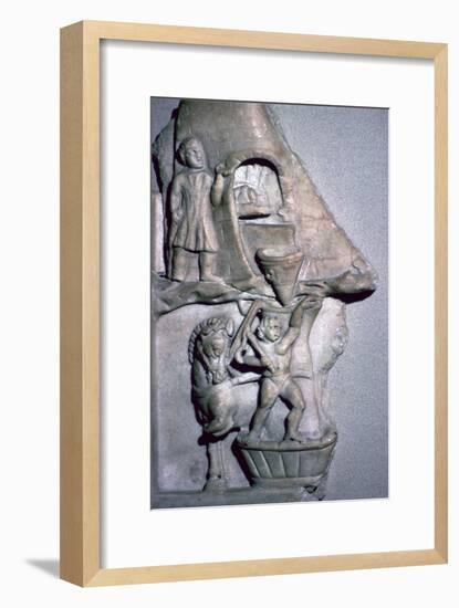 Roman marble relief of a baker's oven and corn mill-Unknown-Framed Giclee Print