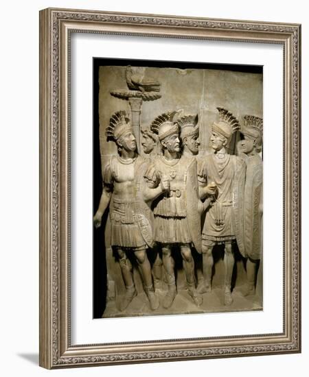 Roman Marble Relief of the Praetorian Guard-null-Framed Photographic Print