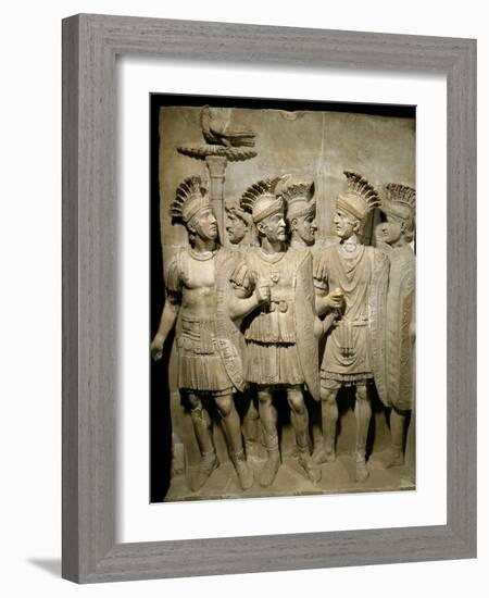 Roman Marble Relief of the Praetorian Guard-null-Framed Photographic Print