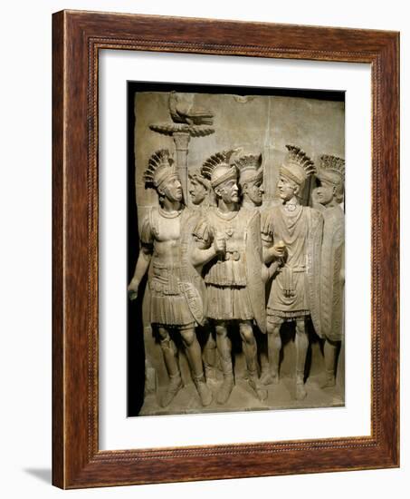 Roman Marble Relief of the Praetorian Guard-null-Framed Photographic Print