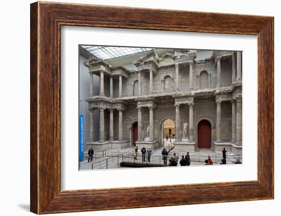 Roman Market Gate of Miletus at the Pergamon Museum, Museum Island, Berlin, Germany-null-Framed Art Print