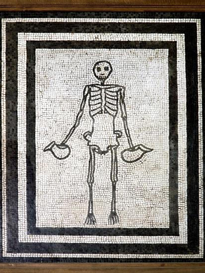Roman Memento Mori Mosaic Photographic Print Sheila Terry Art Com