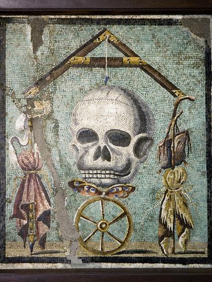 Roman Memento Mori Mosaic Photographic Print Sheila Terry Art Com