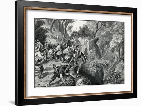 Roman Merchants Attacked by Britons-G.F. Scott Elliot-Framed Art Print