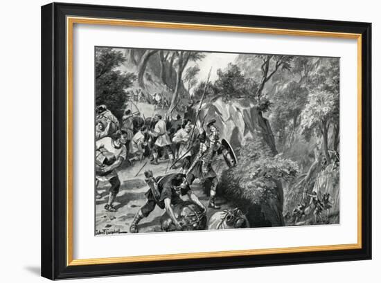 Roman Merchants Attacked by Britons-G.F. Scott Elliot-Framed Art Print