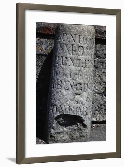 Roman Milestone, Dorchester, England, United Kingdom-null-Framed Giclee Print