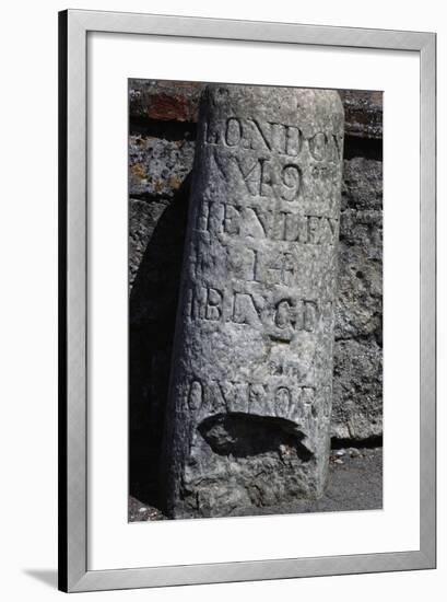 Roman Milestone, Dorchester, England, United Kingdom-null-Framed Giclee Print