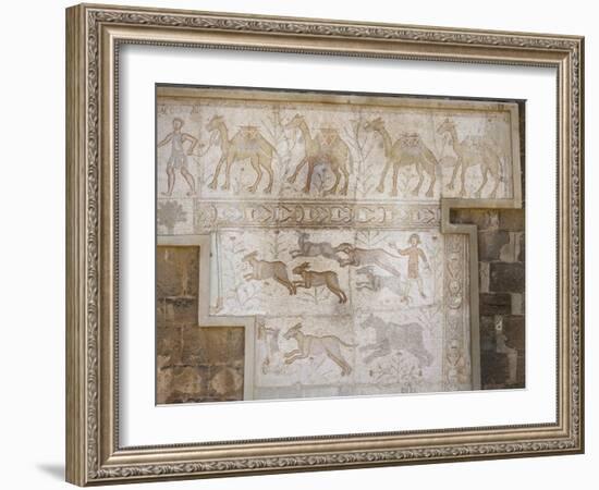 Roman Mosaic at the Theatre of Bosra, Syria-null-Framed Giclee Print