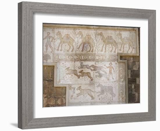 Roman Mosaic at the Theatre of Bosra, Syria-null-Framed Giclee Print