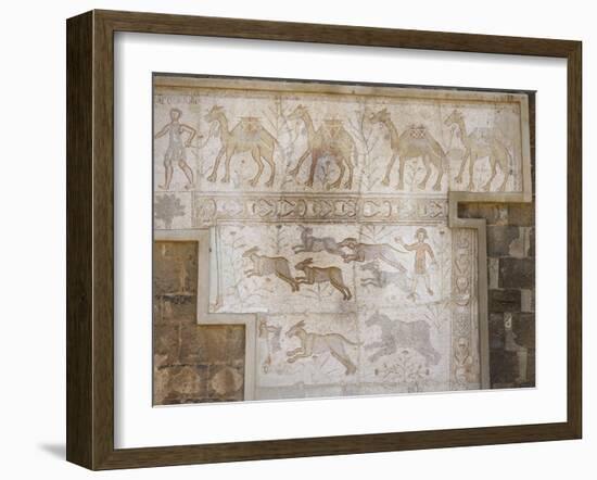 Roman Mosaic at the Theatre of Bosra, Syria-null-Framed Giclee Print