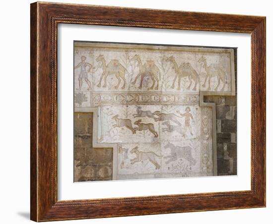 Roman Mosaic at the Theatre of Bosra, Syria-null-Framed Giclee Print