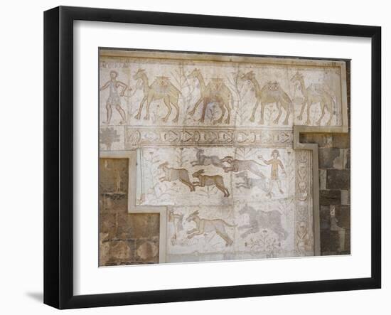 Roman Mosaic at the Theatre of Bosra, Syria-null-Framed Giclee Print