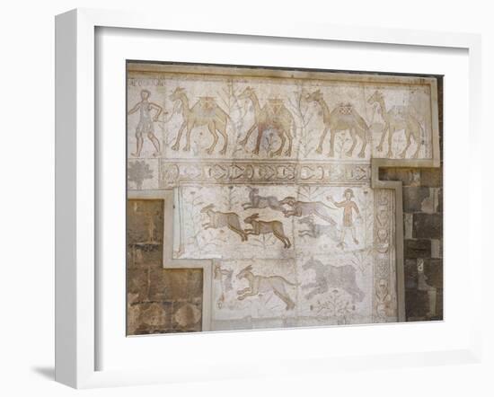 Roman Mosaic at the Theatre of Bosra, Syria-null-Framed Giclee Print