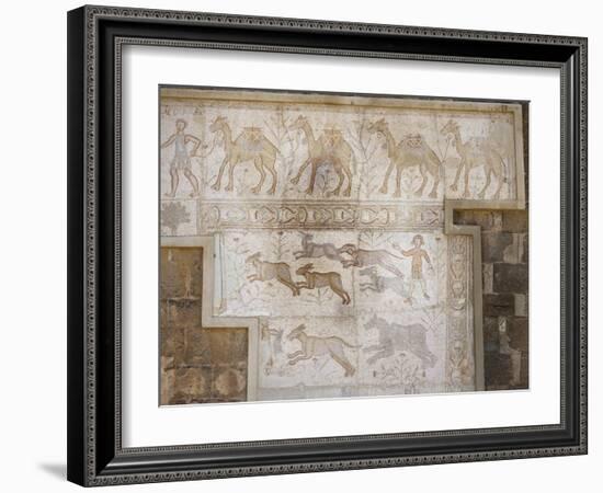 Roman Mosaic at the Theatre of Bosra, Syria-null-Framed Giclee Print