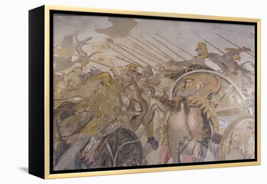 Roman Mosaic, Battle Between Alexander and Darius, from Pompeii House of the Faun-Eleanor Scriven-Framed Premier Image Canvas