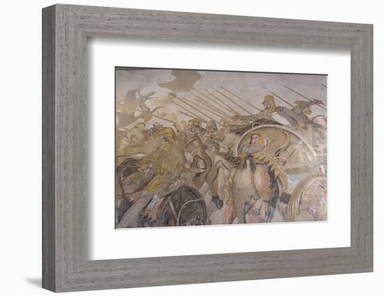 Roman Mosaic, Battle Between Alexander and Darius, from Pompeii House of the Faun-Eleanor Scriven-Framed Photographic Print