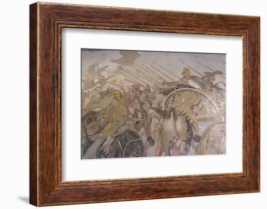 Roman Mosaic, Battle Between Alexander and Darius, from Pompeii House of the Faun-Eleanor Scriven-Framed Photographic Print