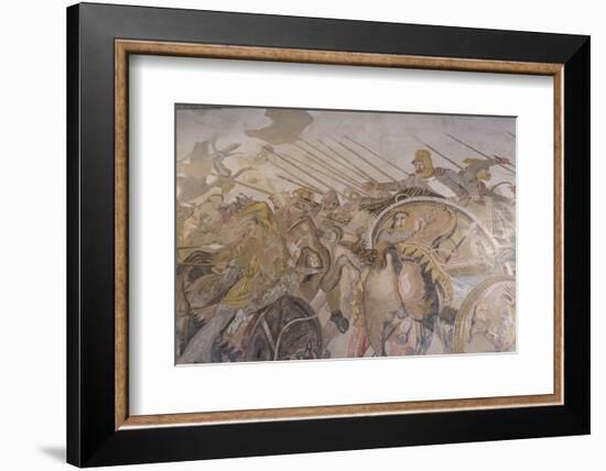 Roman Mosaic, Battle Between Alexander and Darius, from Pompeii House of the Faun-Eleanor Scriven-Framed Photographic Print