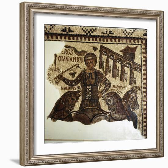 Roman Mosaic, Charioteer (Eros), c2nd-3rd century-Unknown-Framed Giclee Print